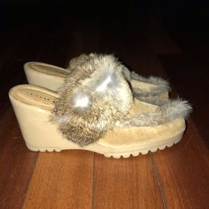 Coach Fur Mules
